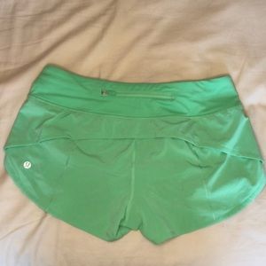 Lululemon running shorts (green)